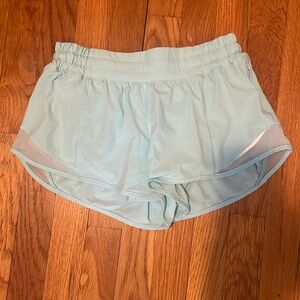 Light blue lululemon athletic shorts